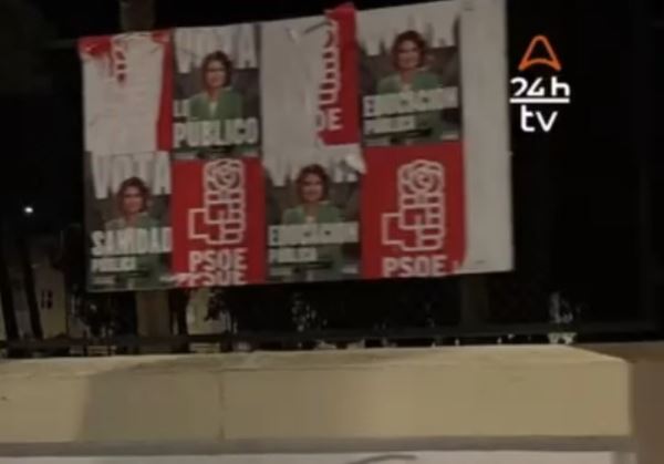 Destrozan la publicidad electoral del PSOE en varios municipios de Almería