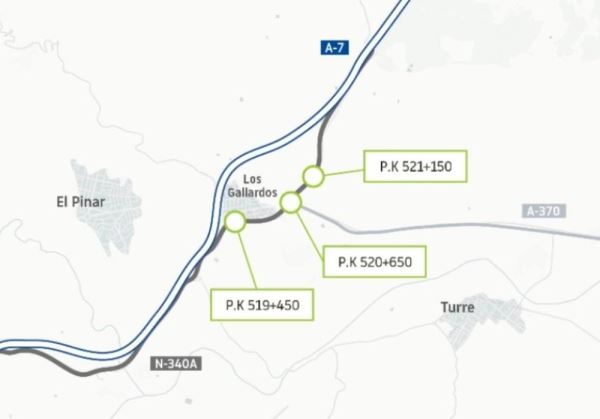 El Gobierno prepara 3,45 millones de euros para construir 3 rotondas en Los Gallardos