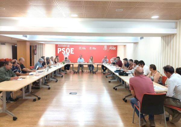 El secretario general del PSOE de Almería y la secretaria de Política Municipal de la Ejecutiva provincial han mantenido una reunión de trabajo con alcaldes, alcaldesas y portavoces socialistas de municipios 
