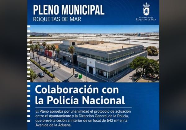 El Pleno ordinario celebrado hoy en el Ayuntamiento de Roquetas de Mar ha aprobado importantes iniciativas para seguir mejorando los servicios, la seguridad y las infraestructuras de nuestra ciudad